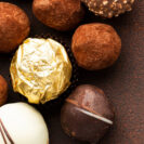 small delicious dark and white Chocolates